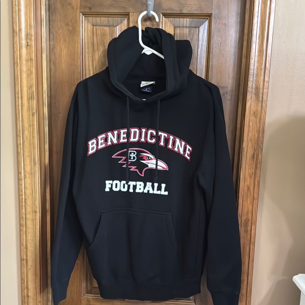 Black Benedictine Football Hoodie
